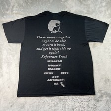 Vintage 90s Million Woman March 1996 T Shirt Adult Large Black Sojourner Truth picture