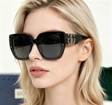 GUCCI Square Sunglasses Black Frame Grey Lens Model:2612 68□9-145 picture