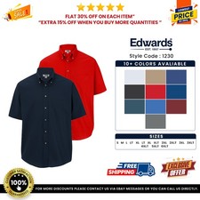 Edwards Garments Men's Easy Care Short Sleeve Poplin Tall Shirt - 1230 picture