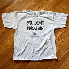 VINTAGE Y2K Witness Protection Program Graphic Gray T-shirt Size XL picture