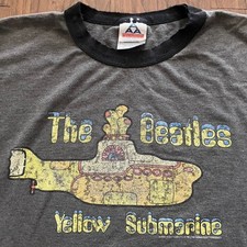 Vintage 90s The Beatles “Yellow Submarine” Ringer Tee picture