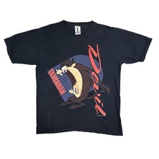 Jostens Sportswear T-Shirt Men L Black Tasmanian Devil 1993 Single Stitch Vtg picture