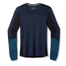 Smartwool Men's Intraknit Thermal Merino Base Layer Colorblock Crew Shirt Medium picture