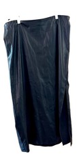 Mare Mare X Anthropologie Black Faux Leather Maxi Skirt Sz 1X Goth Festival picture