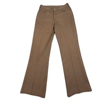 Dickies Mens Pants Brown Pinstripe Vintage Flare Leg Workwear 1960s 30X30 picture