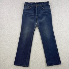 Vintage Levis Jeans Mens Fits 34x30 Blue 70s Orange Tab Talon Zip Distressed USA picture