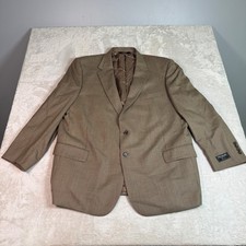 NEW Jos A Bank Mens Signature Brown Black Houndstooth 100% Wool Blazer 50R picture