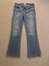 Women’s Paige Laurel Canyon Bootcut Jeans Blue Flamenco Distressed Wash Size 32 picture