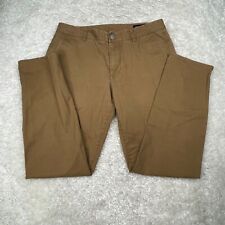 Bonobos Pants Mens 33x32 Brown Chino Slacks Flat Front Slim Straight 100% Cotton picture