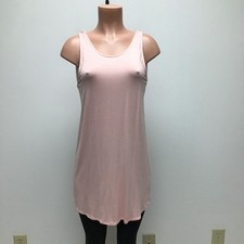 Free People FP Beach Tie-Shoulder Tank Pink USA Crossover Back Coverup Medium picture