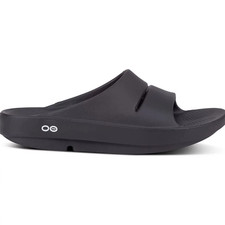 OOFOS Adults' OOahh Recovery Sport Slides Black picture