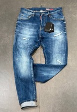 Dsquared2 Men's SLIM JEAN Stretchy Torn Slim Fit Ripped Blue Jeans Pants picture