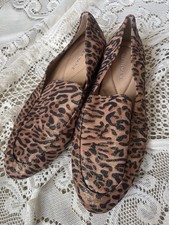 Alex Marie Barton leopard pattern Women Flip On Shoes Loafer Size 7.5 picture