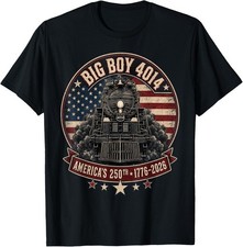 Big Boy 4014 Train 4th of July 250th Anniversary USA T-Shirt picture