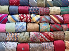 Lot 55 Pc Mens Neckties Multicolor Mix Blend Patterns Craft Quilting Lots picture