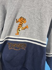 Vintage 90s Disney Tigger Colorblock Hoodie Sweatshirt Size M 