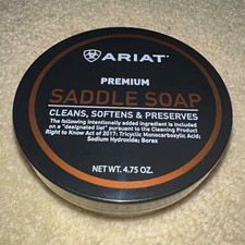 Ariat Premium Saddle Soap Shoe Cleaner Cleans Softens Preserves 4.75 oz picture