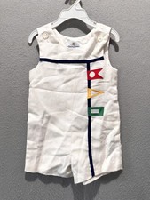 Vintage Florence Eiseman 3T Romper Nautical Applique Shortall Bibs Preppy picture
