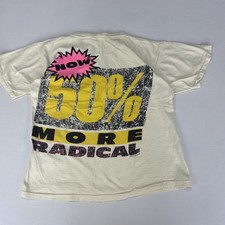 Vintage SUN SPORTSWEAR T Shirt Women’s M Off White Radical Pick Burst Graphic picture