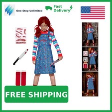 BesserBay Blue Scary Horror Killer Kids Costume Size 12 picture