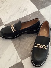 Black Chain-Trim Loafers picture