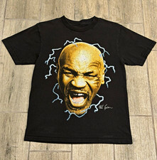 Mike Tyson Collection Men's Black Graphic Logo Crew Neck Tee S Cotton picture