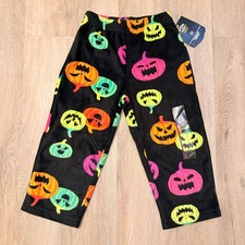 NWT Hyde & EEK Boutique Halloween Pumpkin Fleece Pajama Pants 2T picture