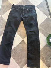 010 Lee Men's Black Slim Straight Jeans 34x32 picture