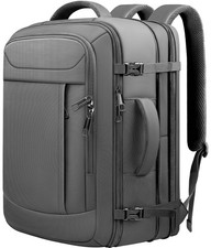 45L Travel Backpack, Expandable Carry On Backpack, Grey picture