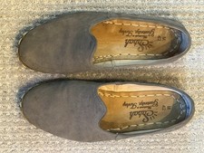 Sabah Men's Handmade Leather Slip-On Shoes, Size 42, Grey picture