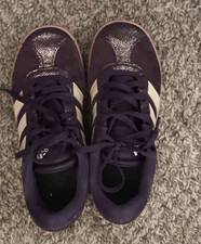 adidas VL Court Unisex Kids Purple/White Suede Lace-Up Sneakers US 1.5 picture