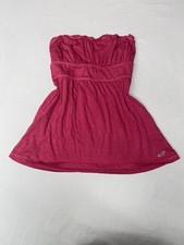 VTG Y2K Hollister Babydoll Tube Top Strapless Empire Waist Pink Women Size A picture