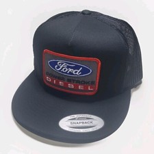 Ford Power Stroke Diesel Patch Yupoong Trucker Hat/Classic 6006 Snapback Black picture