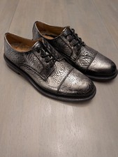 Beautiful TAFT Rome Dress Shoes in Black And Silver 