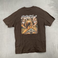 Alstyle AAA Mi Vida Loca Graphic T Shirt Mens XL Brown Lowrider Chicano Skulls picture