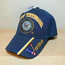 NEW U.S. Navy Veteran Baseball cap hat. Navy Blue. OFFICIALLY LICENSED picture