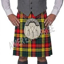 Scottish Traditional Handmade Clan Buchanan Tartan Kilt for men Custom Made picture