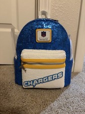 Loungefly NFL Los Angeles Chargers Sequin Mini Backpack NWT picture