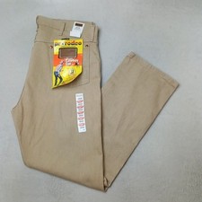 Wrangler Jeans Mens 40x32 Beige Cowboy Cut Bootcut Pro Rodeo 13MWZ Original Fit picture