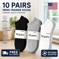 10 Pack Unisex Ankle Socks Breathable Lightweight Comfort Fit Daily & Sport picture