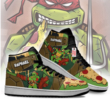 TMNT Raphael Retro High-Top Sneakers Teenage Mutant Ninja Turtles TT25 picture