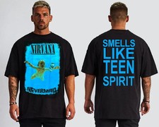 NIRVANA NEVERMIND GRUNGE FRONT AND BACK PRINT PUNK ROCK T SHIRTS MEN'S SIZES picture
