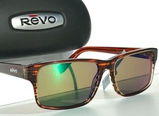 NEW Revo FINLEY Brown Horn Shiny POLARIZED Green ECO Sunglass 1112 12 GN picture