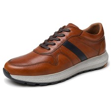 Bogota Leather Engativa Men's Honey Blue Leather Lace Up Sneakers picture