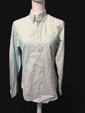 J.Crew Vintage Y2K MintGreen Oxford Button Down Shirt 100% Cotton Preppy size XS picture