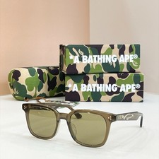 A Bathing Ape SHAKE 77 Sunglasses 52□19-145 Square Frame Olive Lens picture