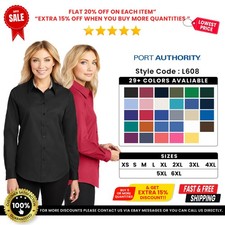 Port Authority L608 Women's Cotton/Polyester Long Sleeve Easy Care Soft Shirt picture
