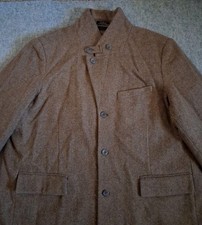 L.L.Bean Jacket Men's 52 Tall Brown Shetland Wool Tweed Herringbone Primaloft picture