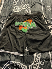 Space Jam 1996 Men's M Black Mesh Basketball Shorts Drawstring 6