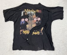 Vintage 1997 Marilyn Manson Dead To The World Tour Shirt Thrashed Winter XL picture